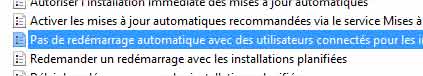 Windows reboot automatique solution étape 3 Pas de redémarrage automatique