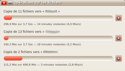 Exemple de multiple copie de fichiers sous Linux