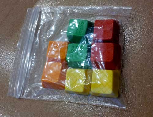 Image du sachet avec les touches
