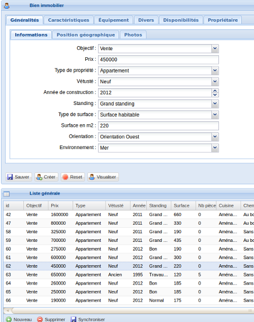 Image d'exemple de développement d'un intranet en ExtJS