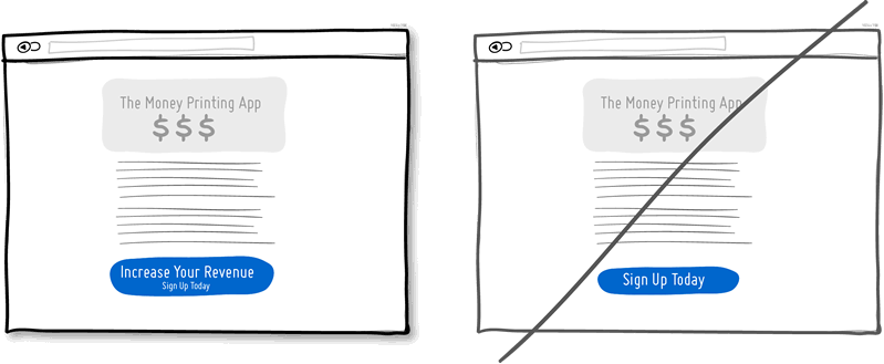 Try benefit buttons instead of just task based ones. Try benefit buttons instead of just task based ones.