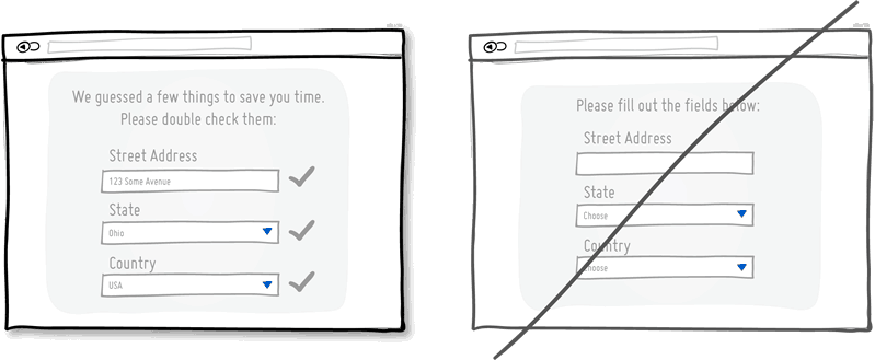 Try smart defaults instead of asking to do extra work. Try smart defaults instead of asking to do extra work.