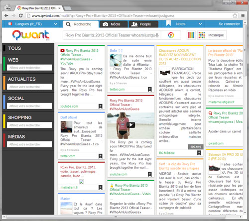 Qwant detail page